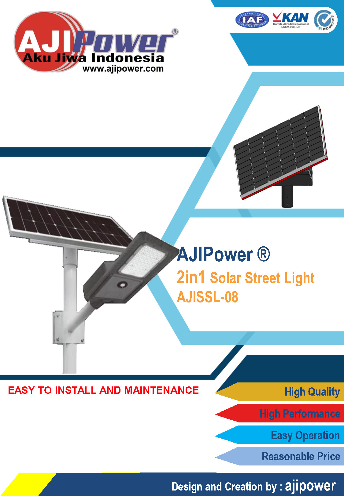 AJIPower Solar Street Light AJISSL008 B40/60/80 (MERAK)