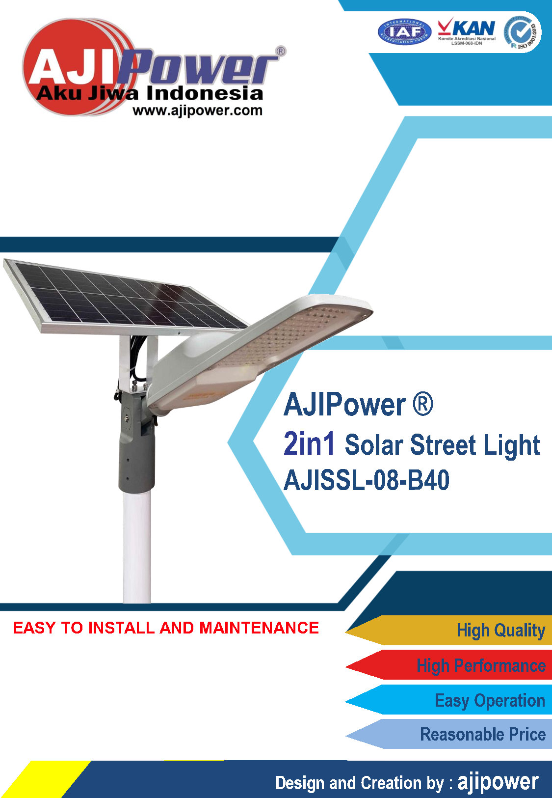 AJIPower Solar Street Light AJISSL008 A (MERAK)